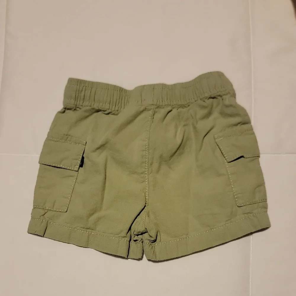 Olive Green Kids Cargo Shorts